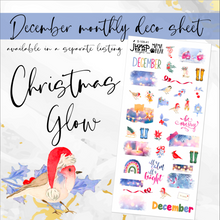 Load image into Gallery viewer, December Christmas Glow Deco sheet - planner stickers          (S-109-41)