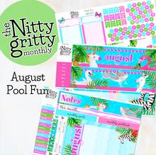 Load image into Gallery viewer, August Pool Fun - The Nitty Gritty Monthly - Erin Condren Vertical Horizontal