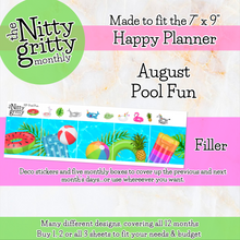 Load image into Gallery viewer, August Pool Fun - The Nitty Gritty Monthly - Happy Planner Classic