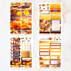 November Harvest Glow - POCKET Mini Weekly Kit Planner stickers