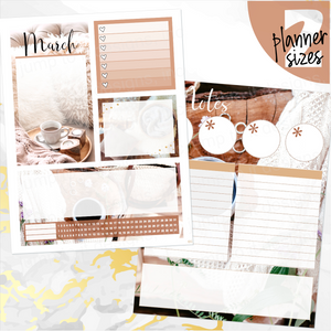 March Relax & Unwind Notes monthly sticker - Erin Condren Vertical Horizontal 7"x9", Happy Planner Classic, Mini & Big