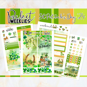 March St Patrick’s Day ’24 - POCKET Mini Weekly Kit Planner stickers
