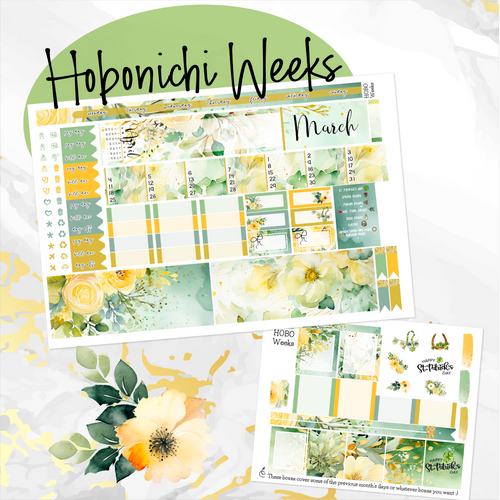 March Dreamy Floral '24 monthly - Hobonichi Weeks personal planner