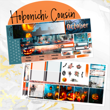 Load image into Gallery viewer, October Spooky Night Halloween monthly - Hobonichi Cousin A5 personal planner