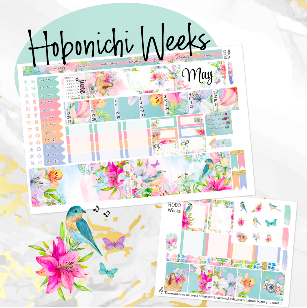 May Spring Bouquet '24 monthly - Hobonichi Weeks personal planner