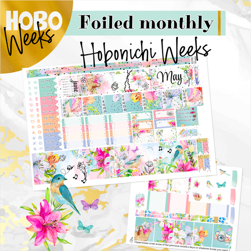 May Spring Bouquet '24 FOILED monthly - Hobonichi Weeks personal planner