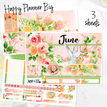 Load image into Gallery viewer, June Spring Bouquet monthly - Erin Condren Vertical Horizontal 7&quot;x9&quot;, Happy Planner Classic, Mini &amp; Big