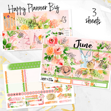 Load image into Gallery viewer, June Spring Bouquet FOILED monthly - Erin Condren Vertical Horizontal 7&quot;x9&quot;, Happy Planner Classic, Mini &amp; Big