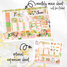 Load image into Gallery viewer, June Spring Bouquet FOILED monthly - Hobonichi Weeks personal planner