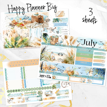 Load image into Gallery viewer, July Beach Days FOILED monthly - Erin Condren Vertical Horizontal 7&quot;x9&quot;, Happy Planner Classic, Mini &amp; Big (Copy)