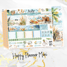Load image into Gallery viewer, July Beach Days FOILED monthly - Erin Condren Vertical Horizontal 7&quot;x9&quot;, Happy Planner Classic, Mini &amp; Big (Copy)