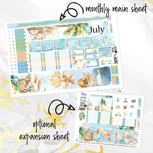 July Beach Days monthly - Hobonichi Weeks personal planner (Copy)