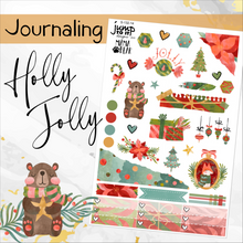 Load image into Gallery viewer, Holly Jolly Christmas JOURNAL sheet - planner stickers          (S-132-14)