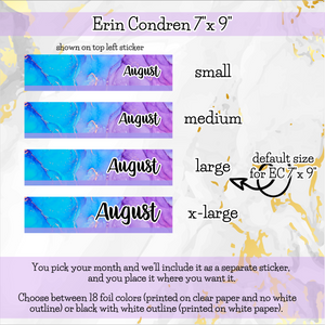 ICE - The Nitty Gritty Monthly-Any Month-Erin Condren 7x9 8.5x11 Happy Planner Classic & Big
