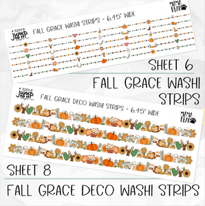 FALL GRACE • Sticker Theme Collection • Washi, Swags, Tabs, Deco (T-203)