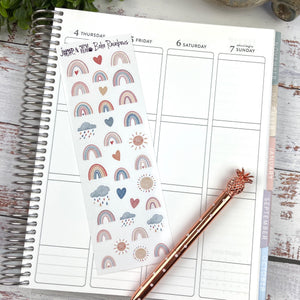 Boho Rainbows & Quotes Deco sheet - planner stickers          (S-109-22)(S-109-23)