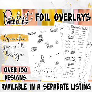 Serene - POCKET Mini Weekly Kit Planner stickers