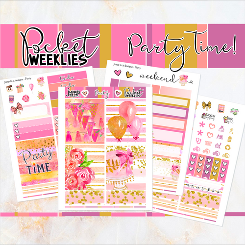 Party Time! - POCKET Mini Weekly Kit Planner stickers