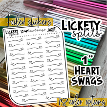 Load image into Gallery viewer, Foil - Lickety Splits - 1&quot; HEART SWAGS   (F-163-12)