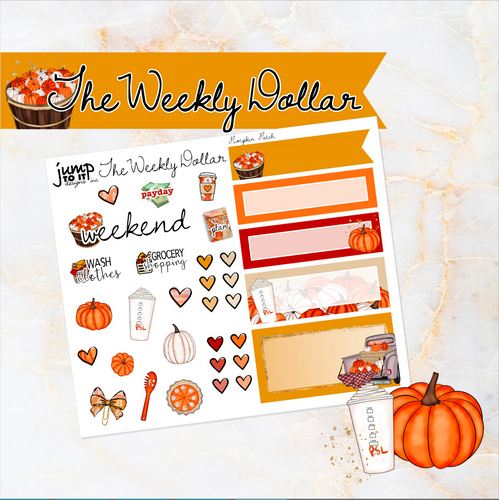 Pumpkin Patch - The Weekly Dollar - planner stickers       (WD-126)