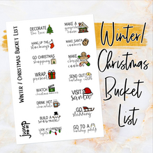 Load image into Gallery viewer, Fall &amp; Winter/Christmas Bucket List - planner stickers              (S-106-2 S-106-7)