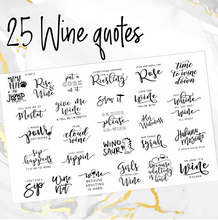 Load image into Gallery viewer, Foil - Quotes WINE stickers   (F-167-7)