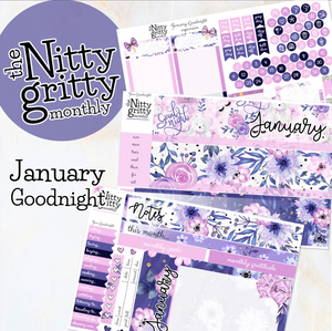 January Goodnight - The Nitty Gritty Monthly - Erin Condren Vertical Horizontal