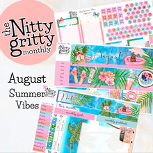 Load image into Gallery viewer, August Summer Vibes - The Nitty Gritty Monthly - Erin Condren Vertical Horizontal