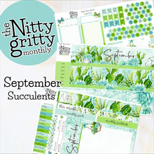 Load image into Gallery viewer, September Succulents - The Nitty Gritty Monthly - Erin Condren Vertical Horizontal