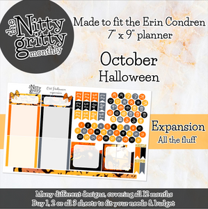 October Halloween - The Nitty Gritty Monthly - Erin Condren Vertical Horizontal