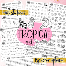 Load image into Gallery viewer, Foil Theme Collection • TROPICAL • Washi, Swags, Tabs, Deco (F-206)