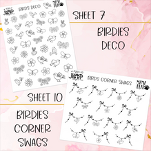 Load image into Gallery viewer, Foil Theme Collection • BIRDIES • Washi, Swags, Tabs, Deco (F-207)