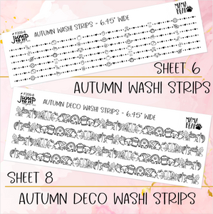 Foil Theme Collection • AUTUMN • Washi, Swags, Tabs, Deco (F-209)