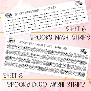 Foil Theme Collection • SPOOKY Halloween • Washi, Swags, Tabs, Deco (F-211)