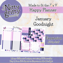Load image into Gallery viewer, January Goodnight - The Nitty Gritty Monthly - Happy Planner Classic