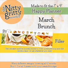 Load image into Gallery viewer, March Brunch - The Nitty Gritty Monthly - Happy Planner Classic