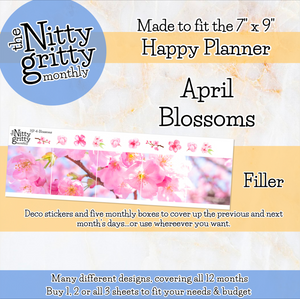 April Blossoms - The Nitty Gritty Monthly - Happy Planner Classic