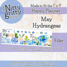 Load image into Gallery viewer, May Hydrangeas - The Nitty Gritty Monthly - Happy Planner Classic