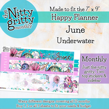 Load image into Gallery viewer, June Underwater - The Nitty Gritty Monthly - Happy Planner Classic