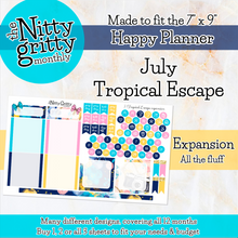 Load image into Gallery viewer, July Tropical Escape - The Nitty Gritty Monthly - Happy Planner Classic