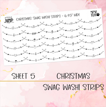 Load image into Gallery viewer, Foil Theme Collection • CHRISTMAS • Washi, Swags, Tabs, Deco (F-212)