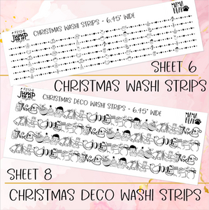 Foil Theme Collection • CHRISTMAS • Washi, Swags, Tabs, Deco (F-212)
