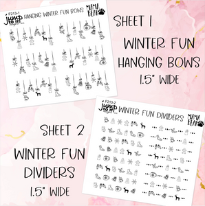 Foil Theme Collection • WINTER FUN • Washi, Swags, Tabs, Deco (F-213)