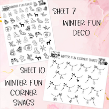 Load image into Gallery viewer, Foil Theme Collection • WINTER FUN • Washi, Swags, Tabs, Deco (F-213)