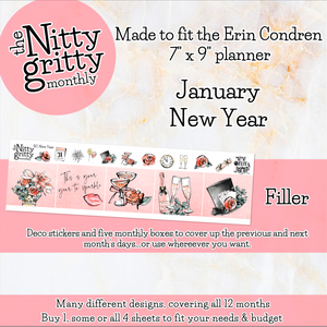 January New Year ’23 - The Nitty Gritty Monthly - Erin Condren Vertical Horizontal