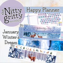 Load image into Gallery viewer, January Winter’s Dream - The Nitty Gritty Monthly - Happy Planner Classic