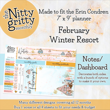 Load image into Gallery viewer, February Winter Resort - The Nitty Gritty Monthly - Erin Condren Vertical Horizontal