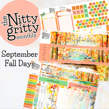 Load image into Gallery viewer, September Fall Days - The Nitty Gritty Monthly - Erin Condren Vertical Horizontal