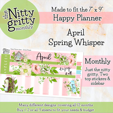 Load image into Gallery viewer, April Spring Whisper - The Nitty Gritty Monthly - Happy Planner Classic