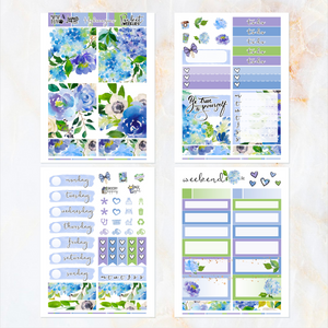 Hydrangeas - POCKET Mini Weekly Kit Planner stickers